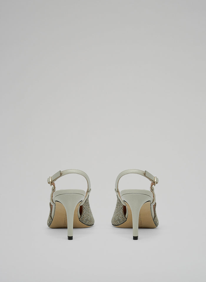 Lorena Antoniazzi SLINGBACK IN PELLE E LANA Prezzo Ridotto