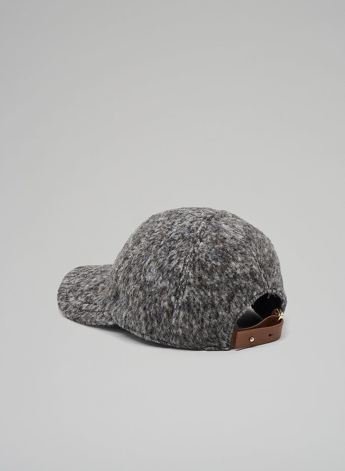Lorena Antoniazzi BASEBALL CAP IN ALPACA E LANA In Vendita