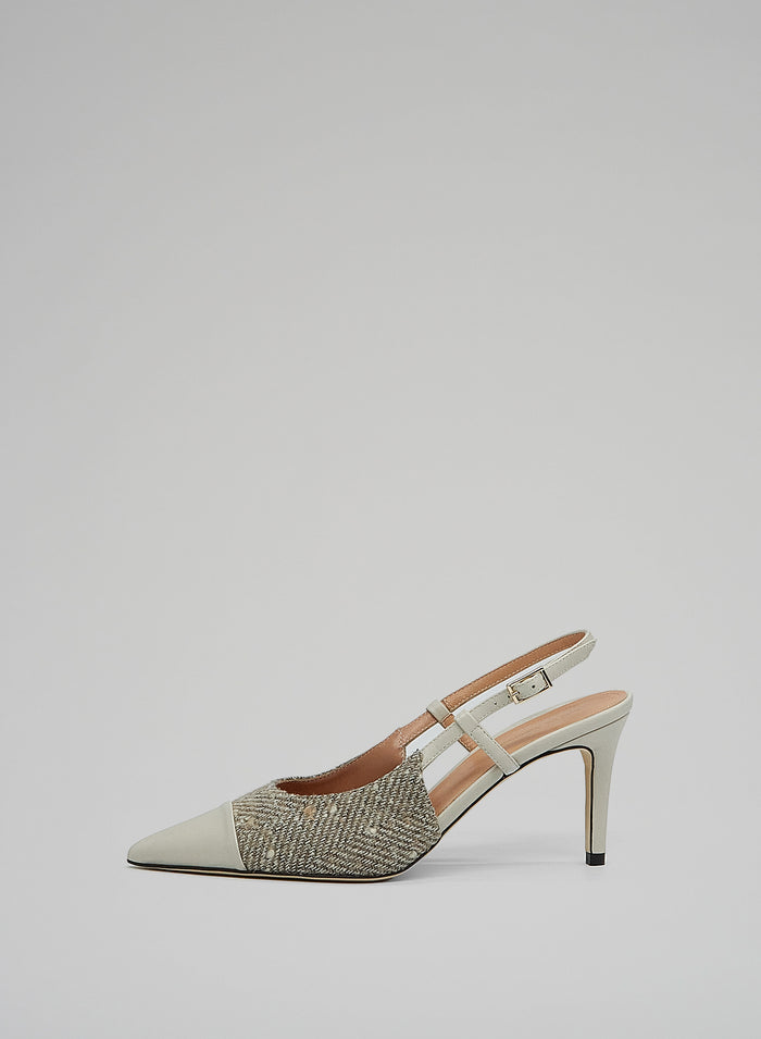 Lorena Antoniazzi SLINGBACK IN PELLE E LANA Novità