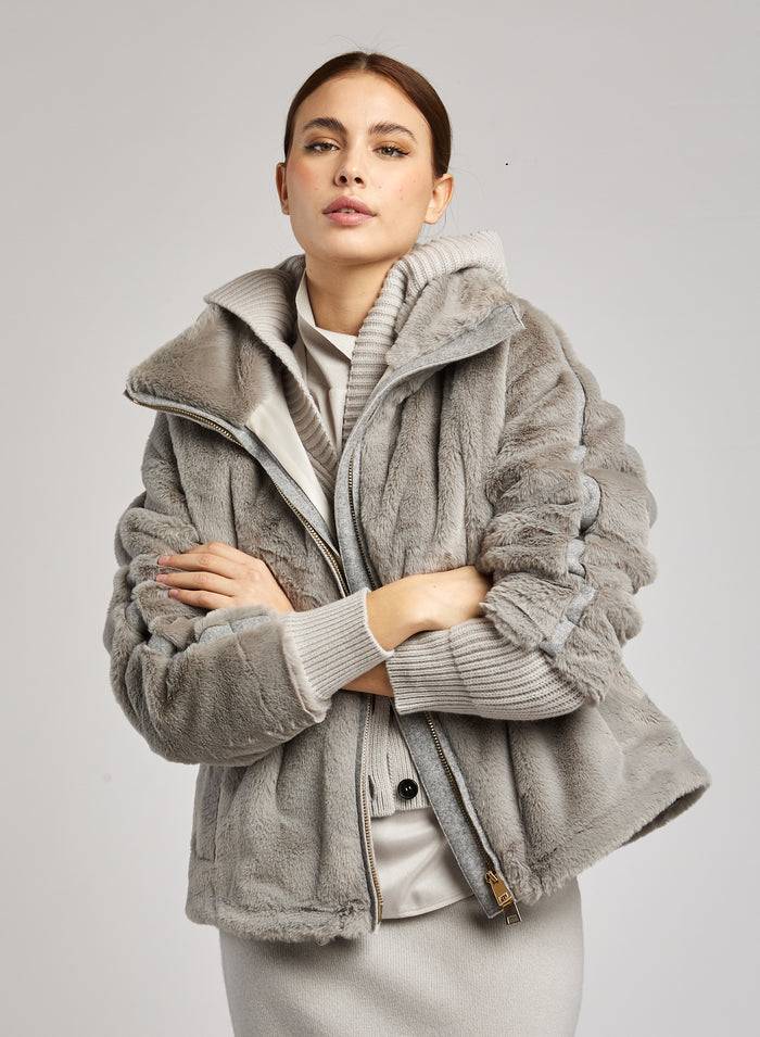 Lorena Antoniazzi CAPPOTTO IN ECOPELLICCIA In Vendita