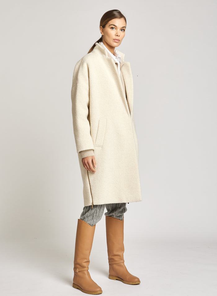 Lorena Antoniazzi CAPPOTTO BOUCLE' IN ALPACA Vendite Flash