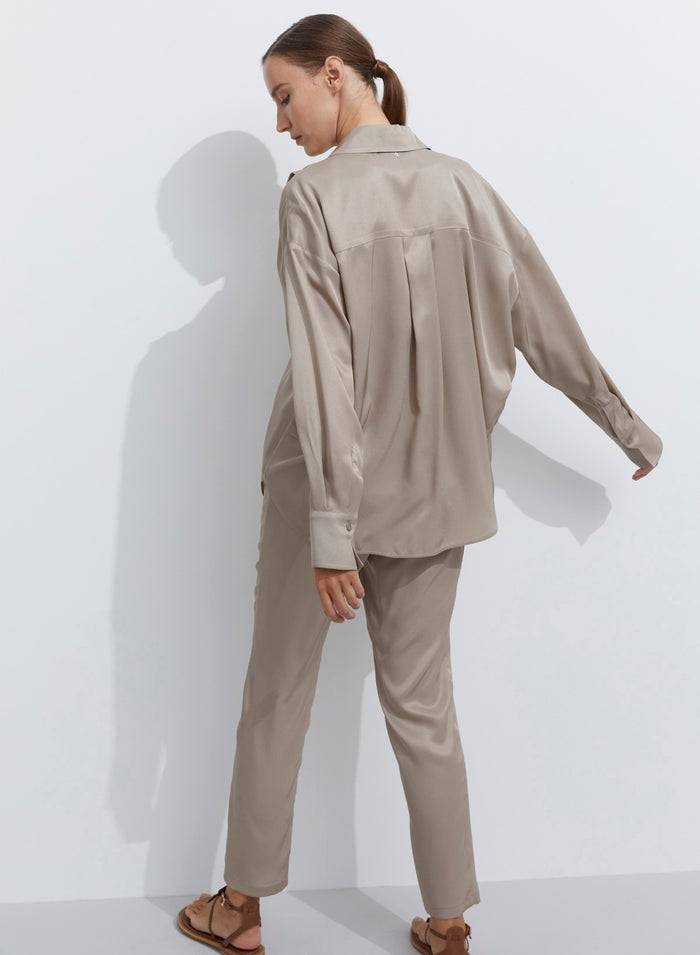 Lorena Antoniazzi CAMICIA IN TWILL DI SETA Nuovo