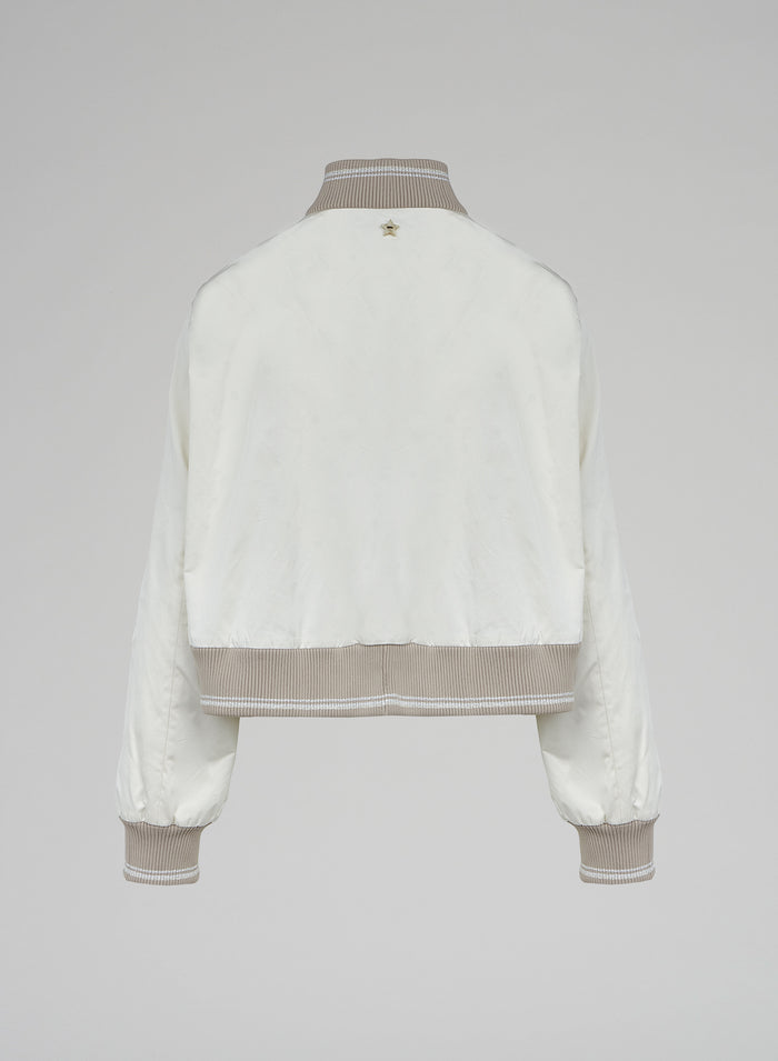 Lorena Antoniazzi BOMBER CROPPED IN NYLON Qualità