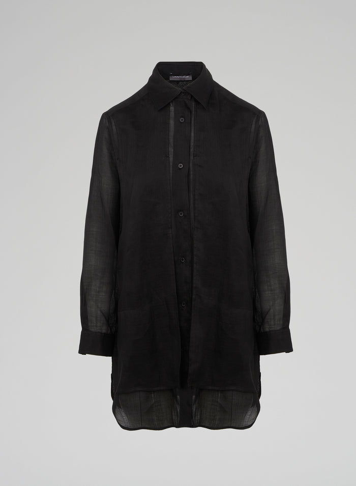 Lorena Antoniazzi MAXI CAMICIA IN RAMIE