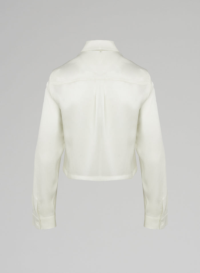 Lorena Antoniazzi BLUSA IN TWILL DI SETA Sottocosto