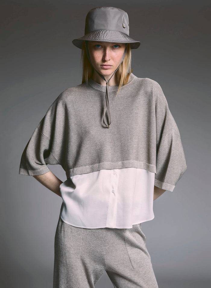 Lorena Antoniazzi MAGLIA CON CAMICIA Offerte