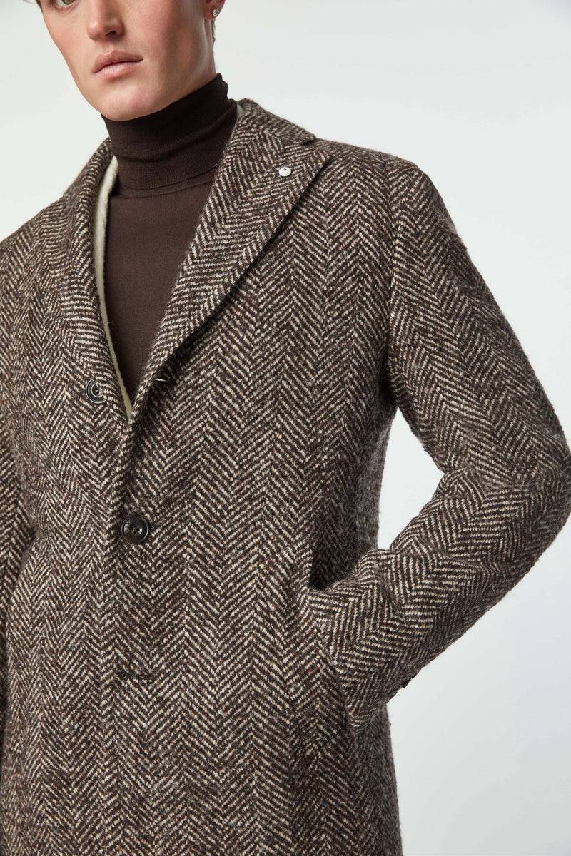 ﻿Lubiam Cappotto monopetto marrone Cappotto monopetto marrone Italia