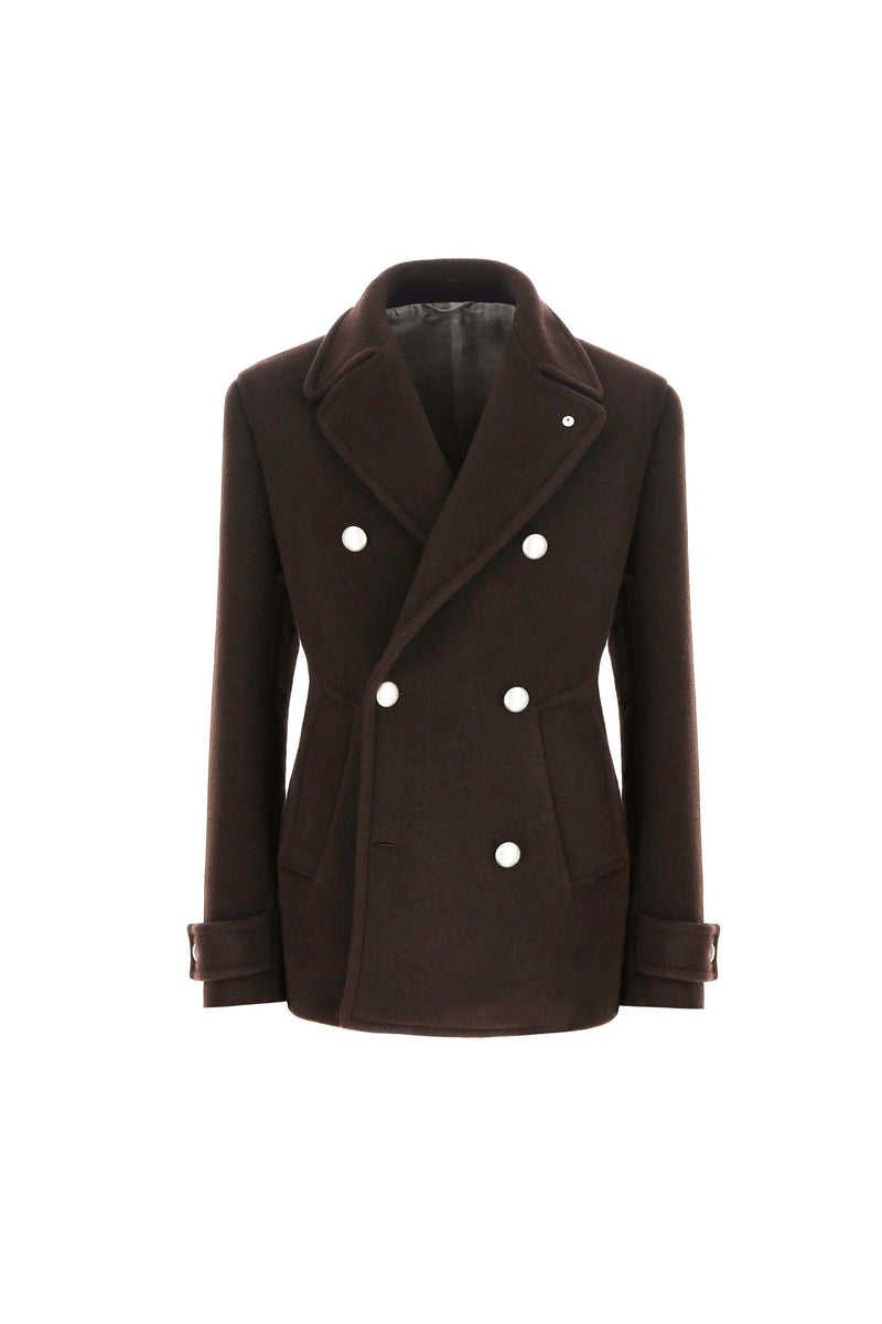 Lubiam Peacoat non trattato testa di moro Peacoat non trattato testa di moro Pezzi Unici