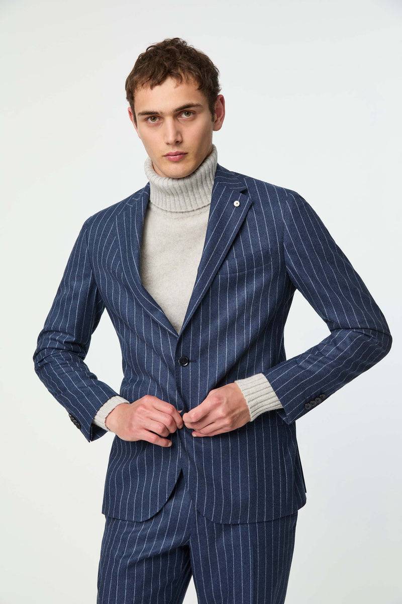 Lubiam Abito JAMES blu denim gessato Abito JAMES blu denim gessato Prezzo Ridotto