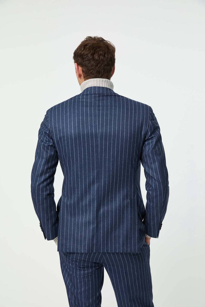 Lubiam Abito JAMES blu denim gessato Abito JAMES blu denim gessato Prezzo Ridotto