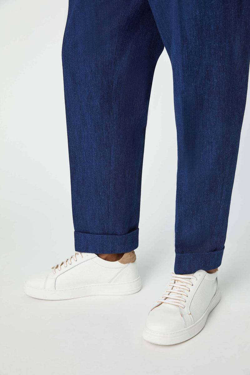 Lubiam Pantalone Jaco Sartorial Indigo blu denim Pantalone Jaco Sartorial Indigo blu denim Negozi Online