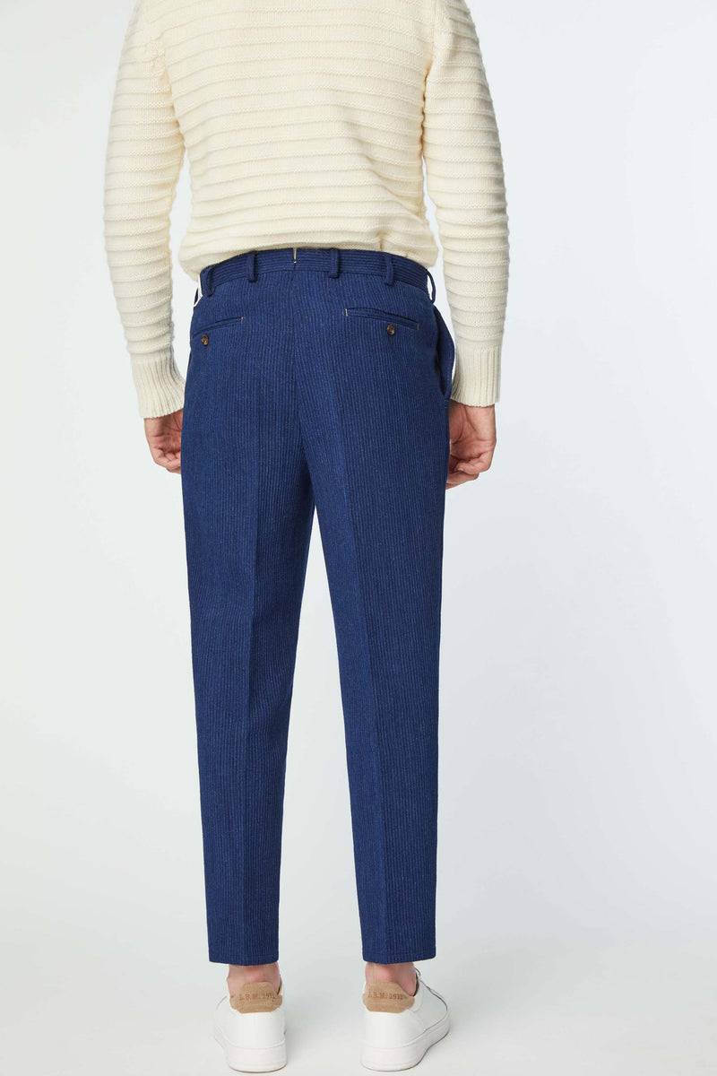 Lubiam Pantalone MILES Sartorial Indigo blu denim Pantalone MILES Sartorial Indigo blu denim Consegna Veloce