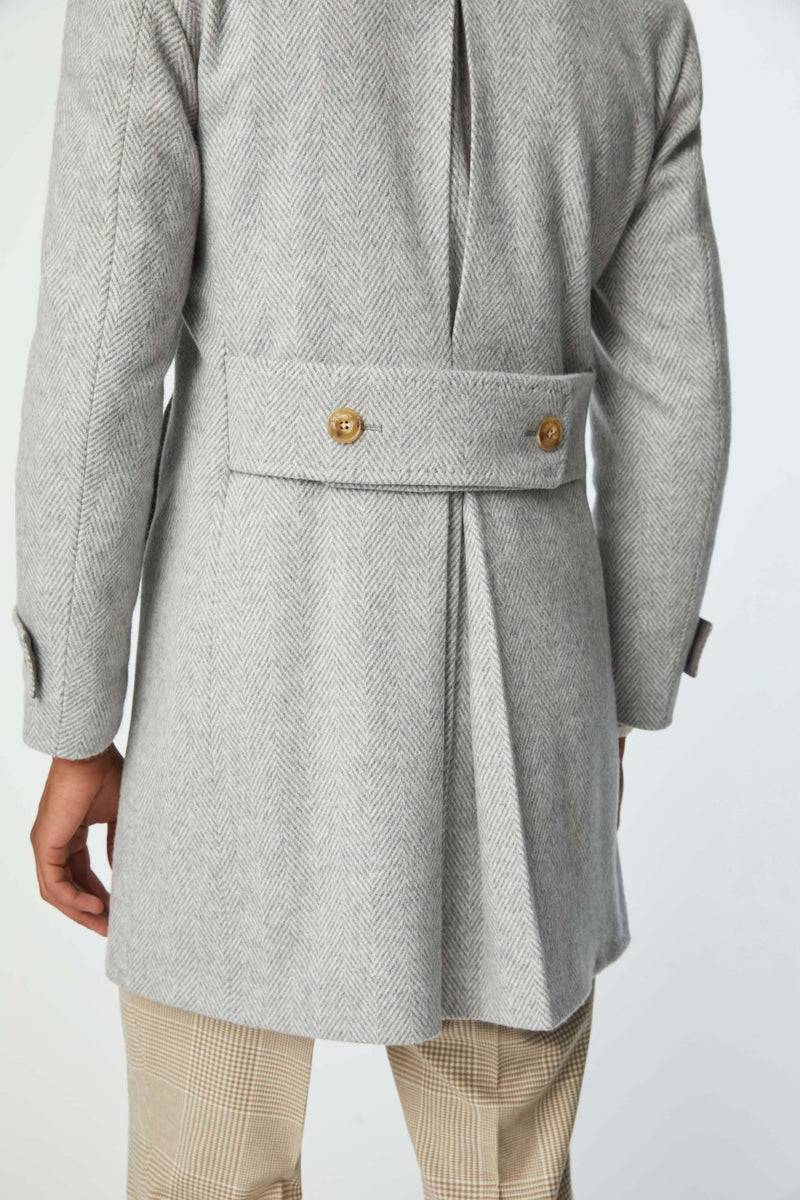 Lubiam Cappotto Chesterfield in jersey grigio chiaro Cappotto Chesterfield in jersey grigio chiaro Fino Al -60%