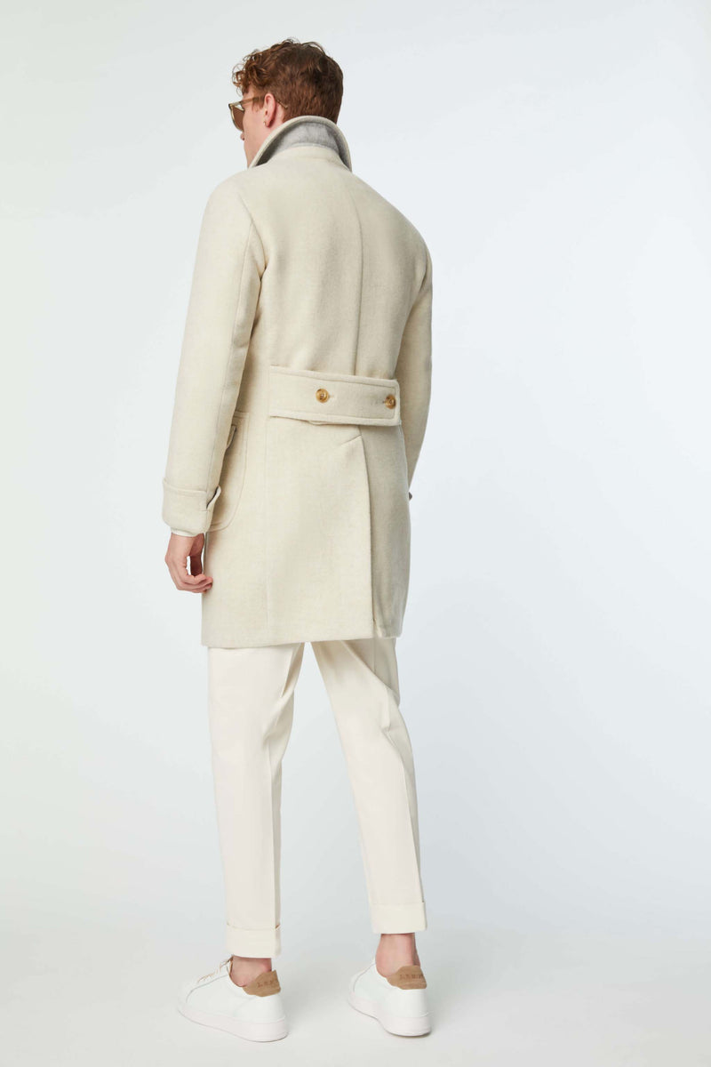 Lubiam Cappotto doppiopetto non trattato bianco Cappotto doppiopetto non trattato bianco Affare Del Giorno