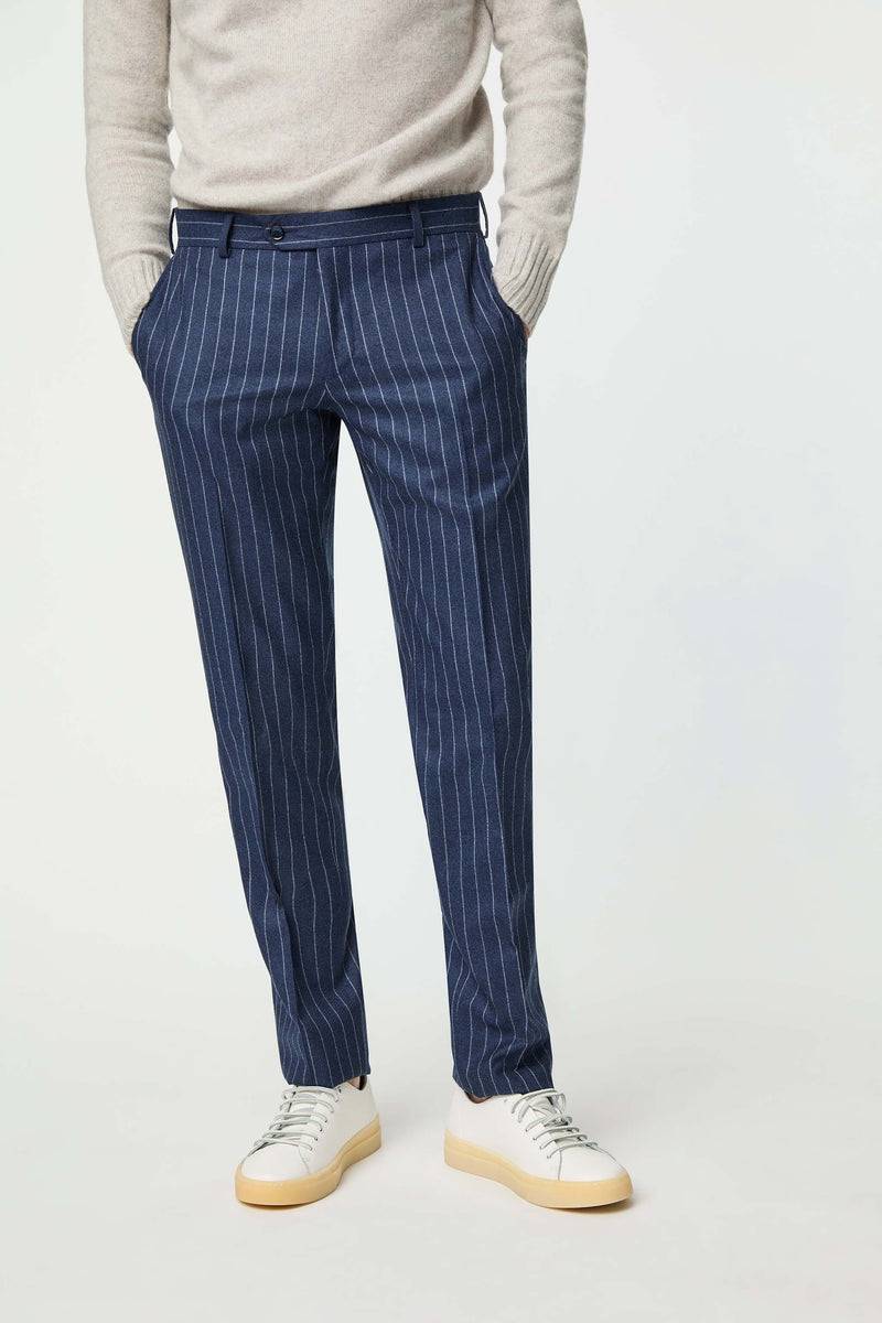 Lubiam Abito JAMES blu denim gessato Abito JAMES blu denim gessato Vendita Calda