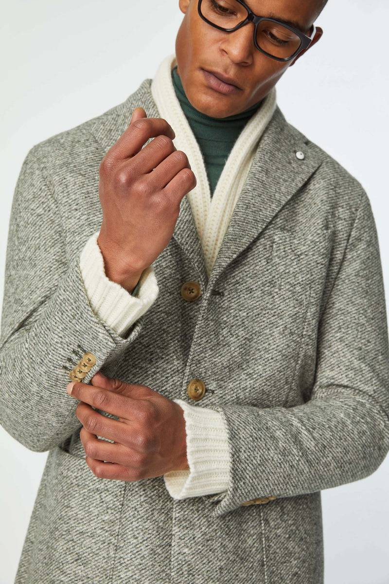 Lubiam Cappotto London in jersey verde pastello Cappotto London in jersey verde pastello Moda