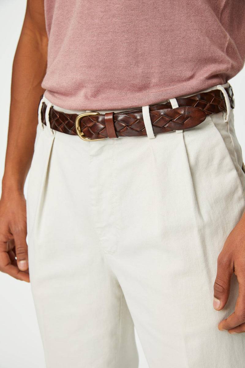 Lubiam Cintura in cuoio intrecciata bufalo Cintura in cuoio intrecciata bufalo Presa