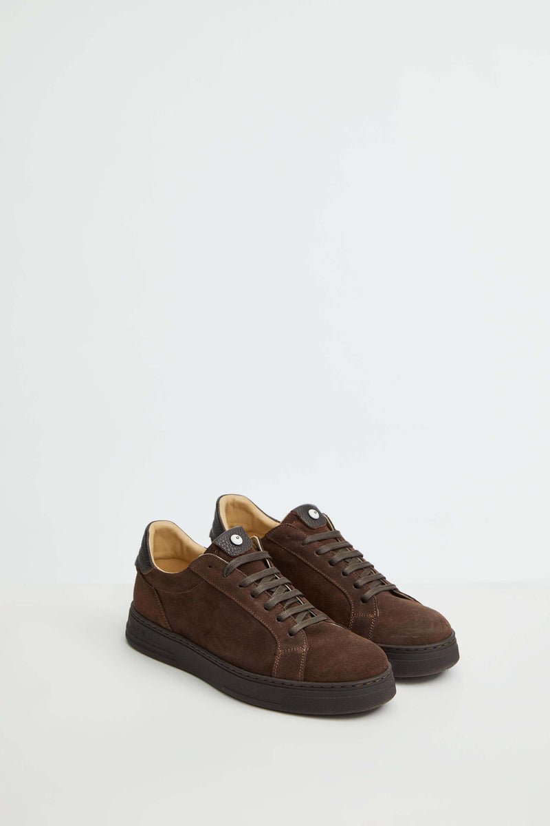 Lubiam Sneaker retro-tennis marrone Sneaker retro-tennis marrone Saldi