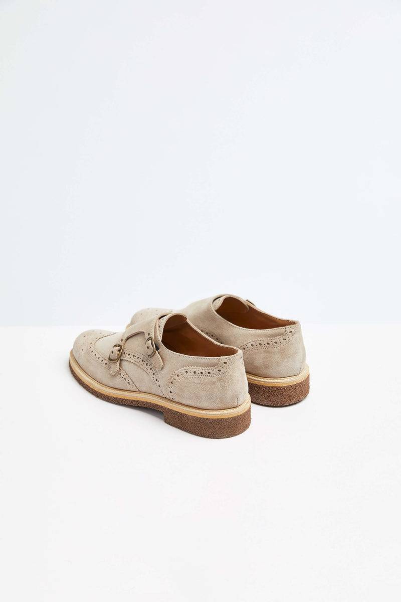 Lubiam Monkstrap in pelle beige Monkstrap in pelle beige Vendita Calda