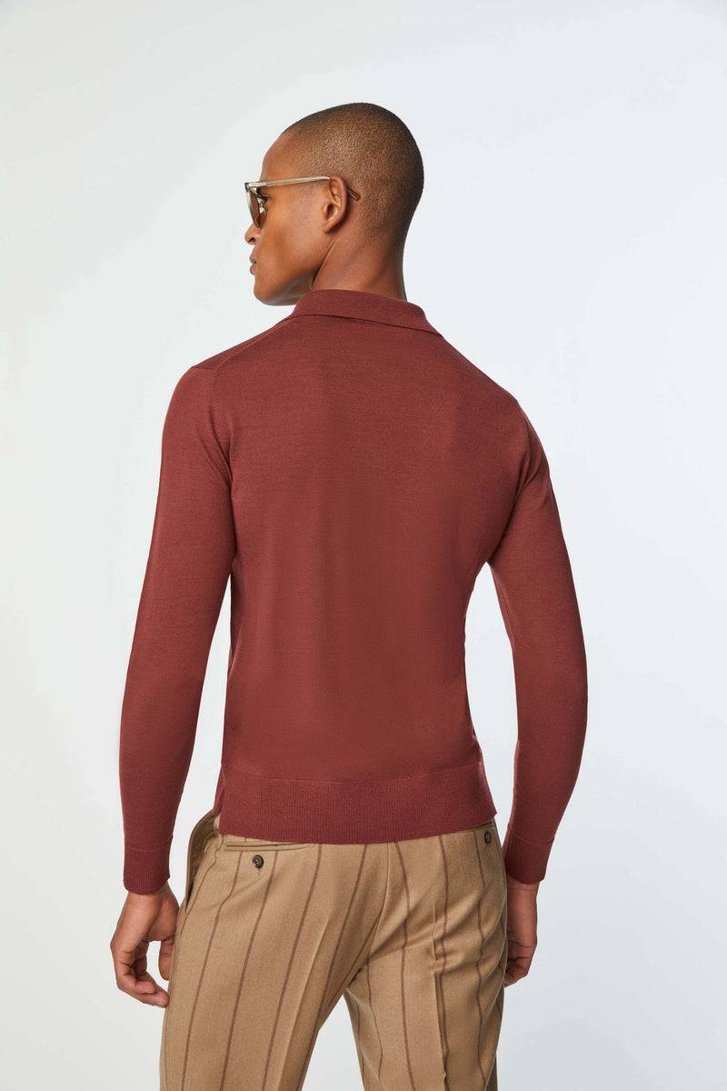 Lubiam Maglia camicia ultralight bordeaux Maglia camicia ultralight bordeaux Negozio