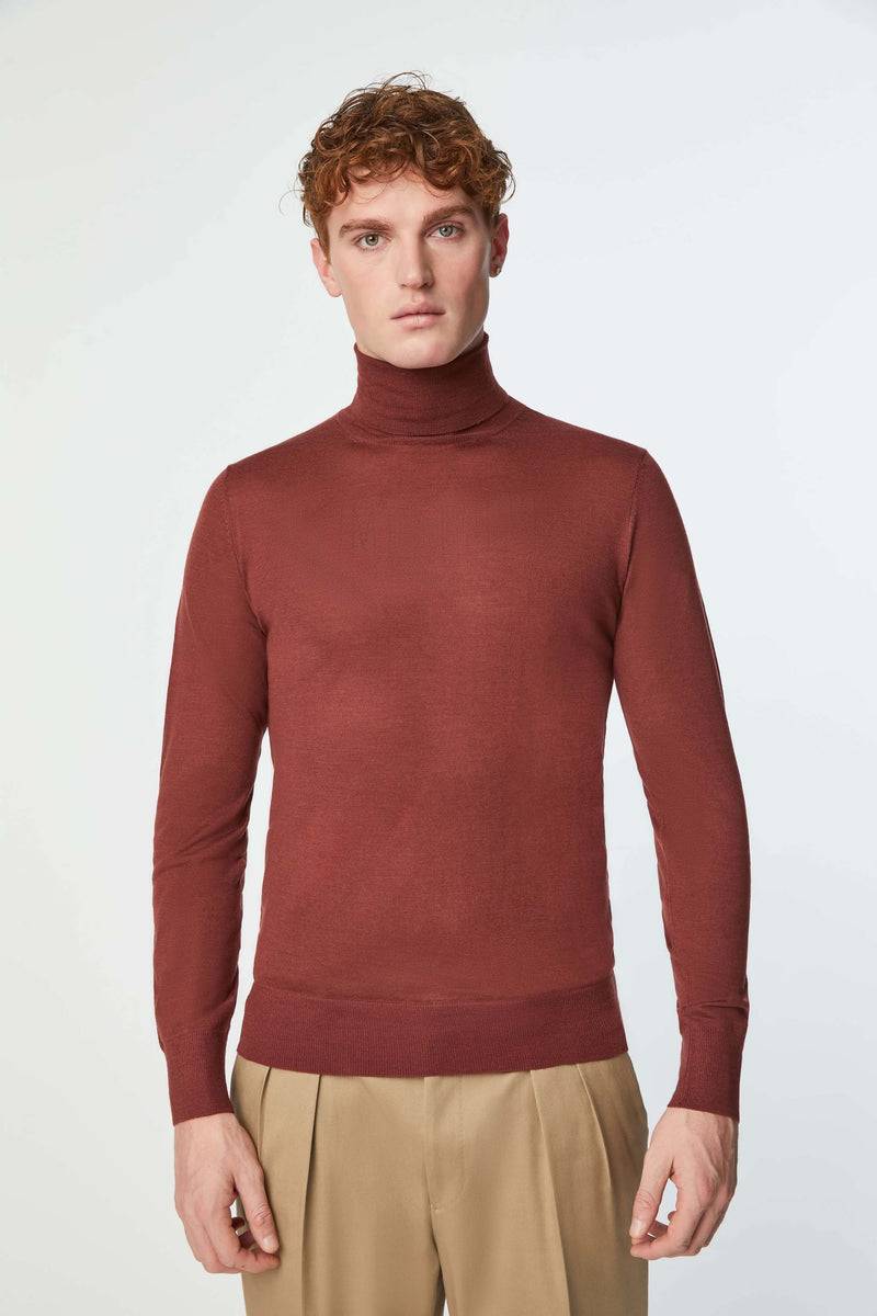 Lubiam Maglia dolcevita leggera bordeaux Maglia dolcevita leggera bordeaux Moda
