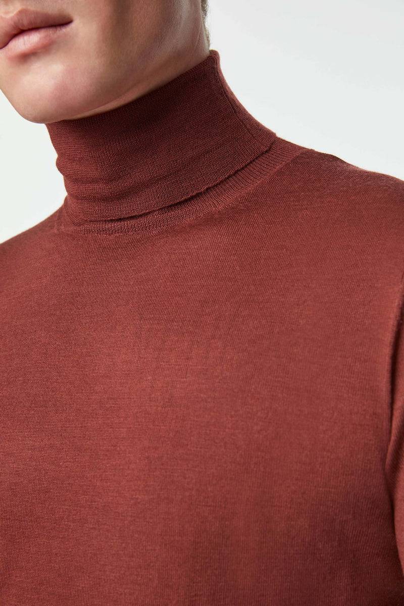 Lubiam Maglia dolcevita leggera bordeaux Maglia dolcevita leggera bordeaux Moda