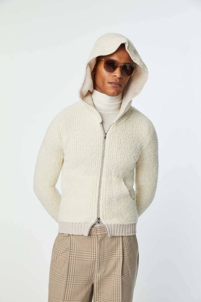 Lubiam Maglia con zip e con cappuccio avoiro Maglia con zip e con cappuccio avoiro Promozione