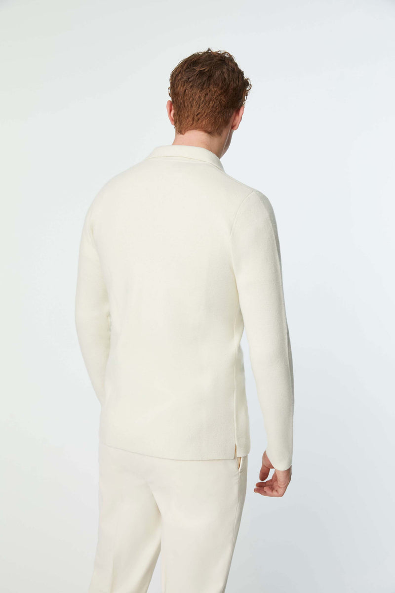 Lubiam Overshirt in maglia calata bianca Overshirt in maglia calata bianca Pezzi Unici