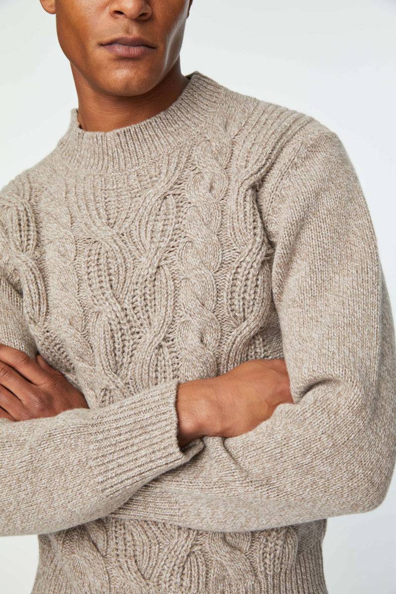 Lubiam Maglia dolcevita con treccia nocciola Maglia dolcevita con treccia nocciola Soddisfazione Garantita