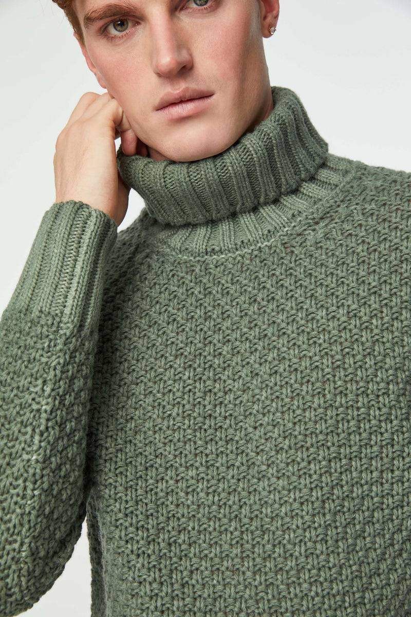 Lubiam Maglia dolcevita lavorata verde Maglia dolcevita lavorata verde Affare Del Giorno