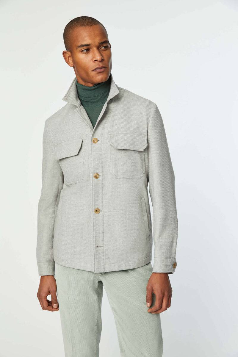 Lubiam Overshirt non trattata verde chiaro Overshirt non trattata verde chiaro Online