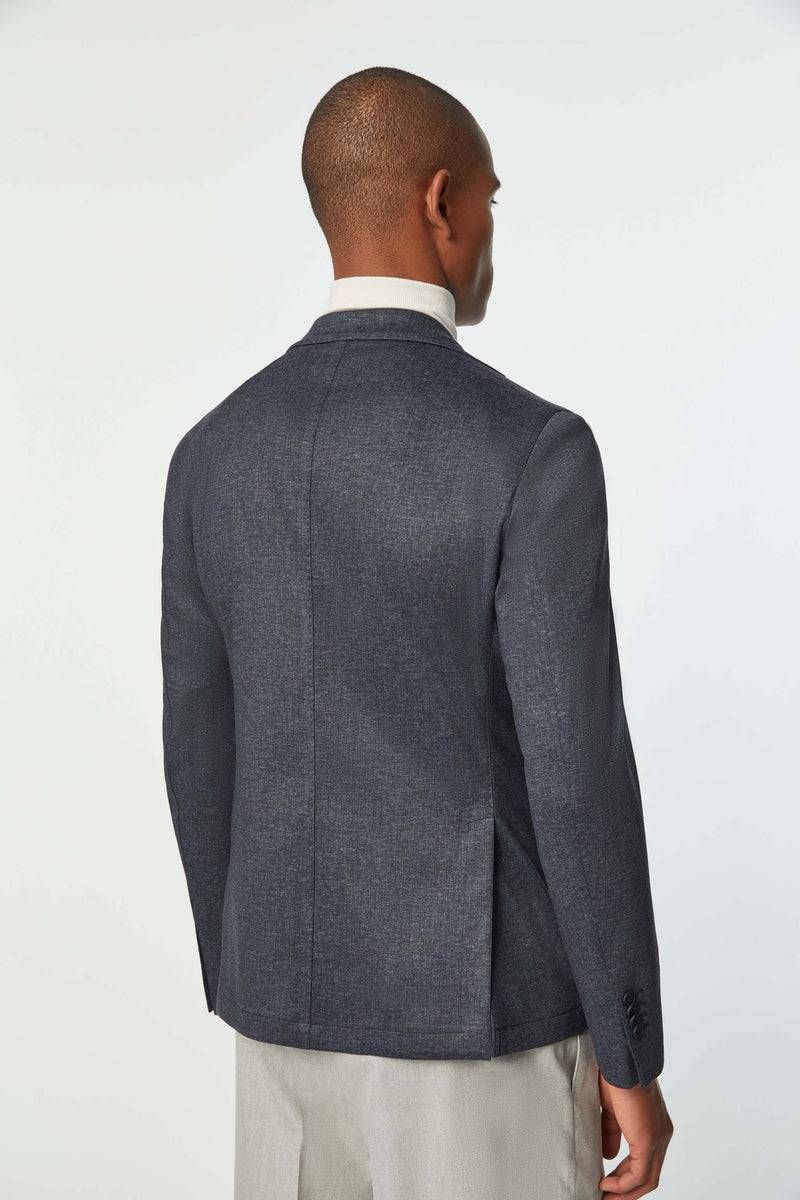 Lubiam Giacca Sam in jersey tecnico blu Giacca Sam in jersey tecnico blu Nuova