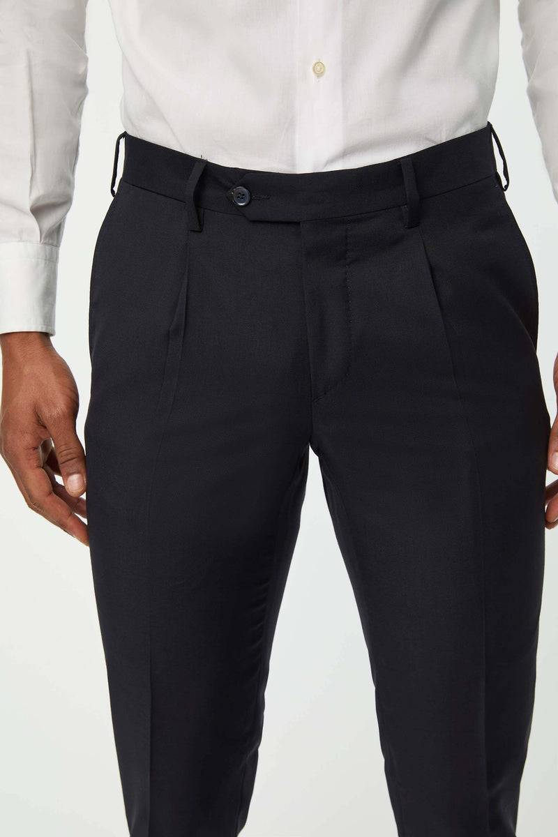 Lubiam Pantalone Duetto MAI TAI in lana blu scuro Pantalone Duetto MAI TAI in lana blu scuro Vendita