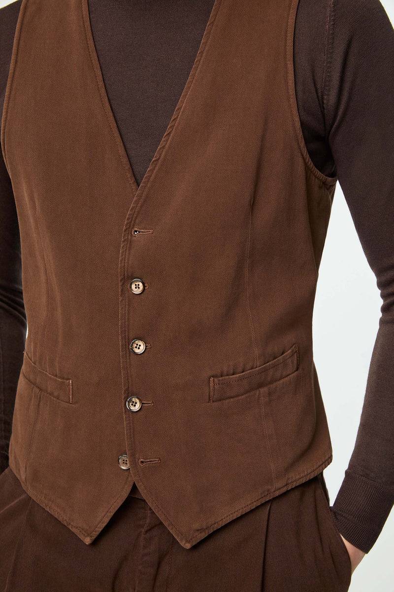 Lubiam Gilet MIKE tinto capo marrone Gilet MIKE tinto capo marrone Fino Al -60%