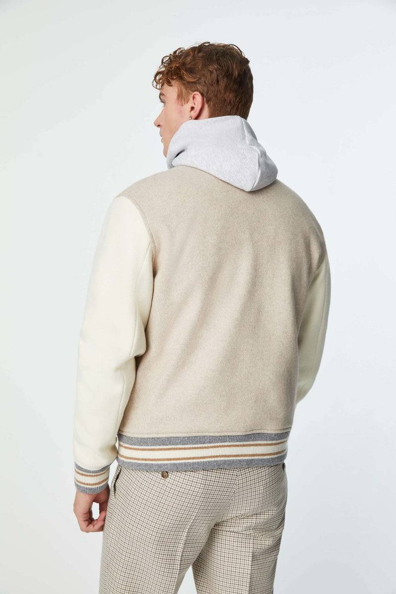 Lubiam Bomber stile college in jersey con patch Bomber stile college in jersey con patch Prezzo Ridotto