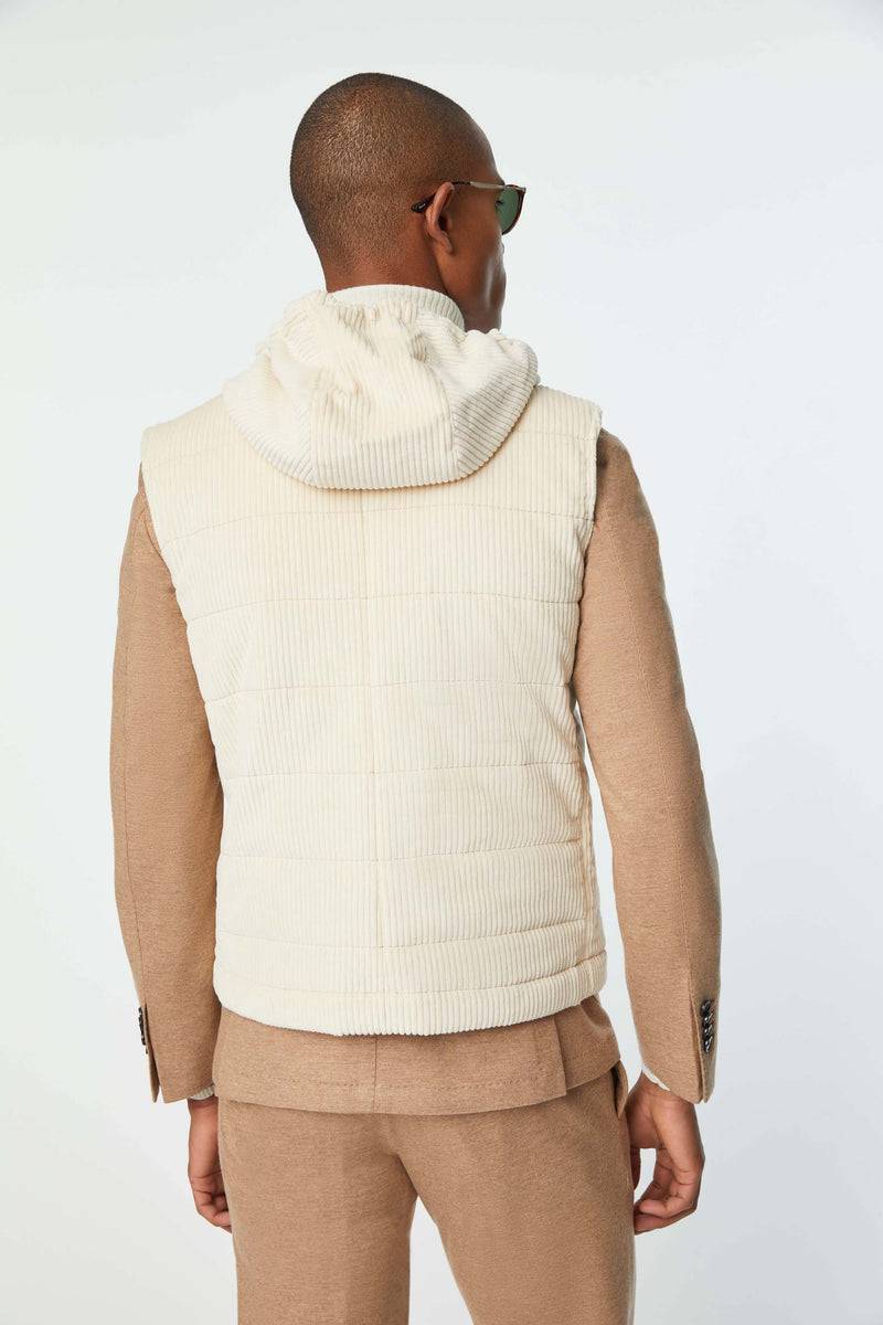 Lubiam Gilet imbottito bianco avorio Gilet imbottito bianco avorio Novità