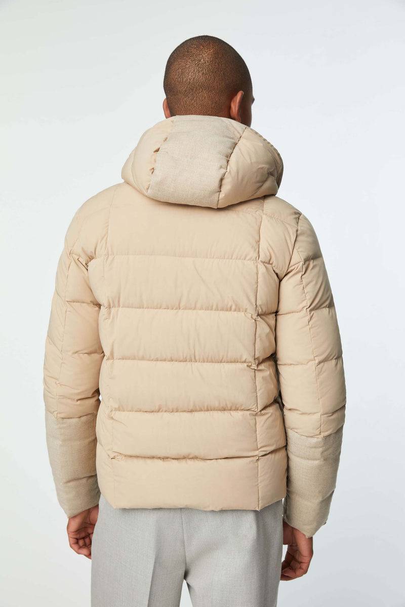 Lubiam Giubbino imbottito con cappuccio beige Giubbino imbottito con cappuccio beige Vendita Economica
