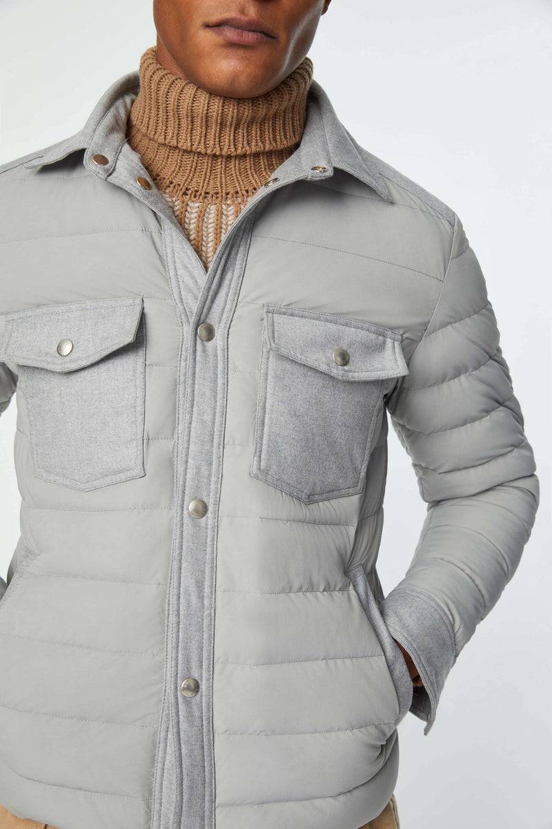 Lubiam Giacca camicia imbottita grigio ghiaccio Giacca camicia imbottita grigio ghiaccio Negozio