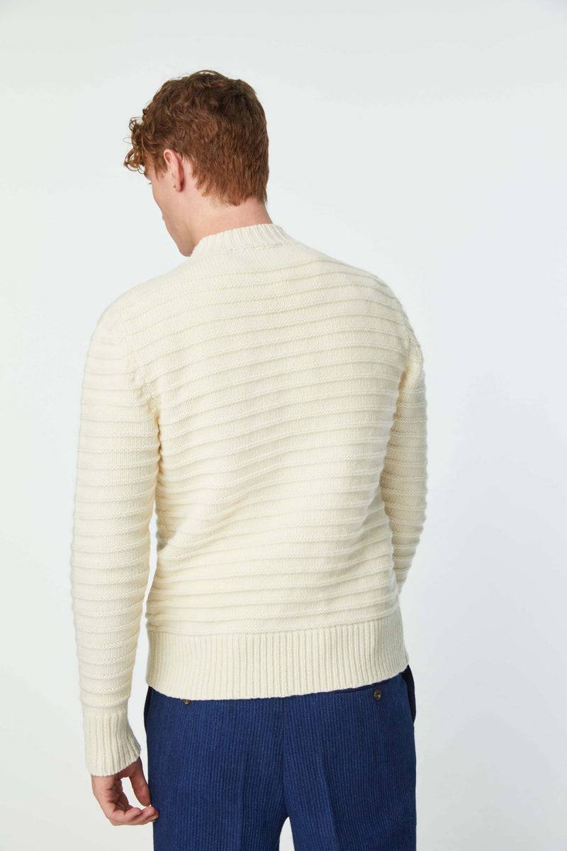Lubiam Maglia dolcevita lavorata bianco latte Maglia dolcevita lavorata bianco latte Promozione