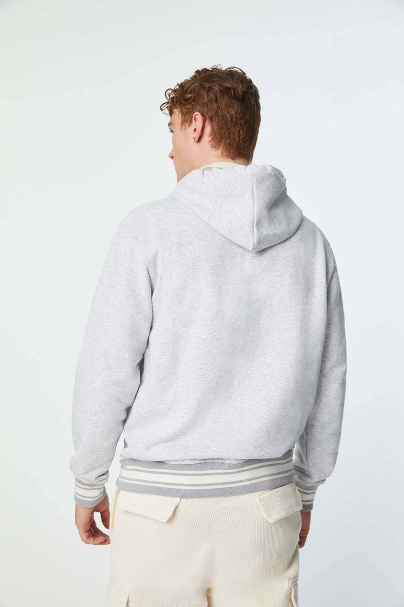 Lubiam Felpa con zip cappuccio grigio melange Felpa con zip cappuccio grigio melange Pezzi Unici