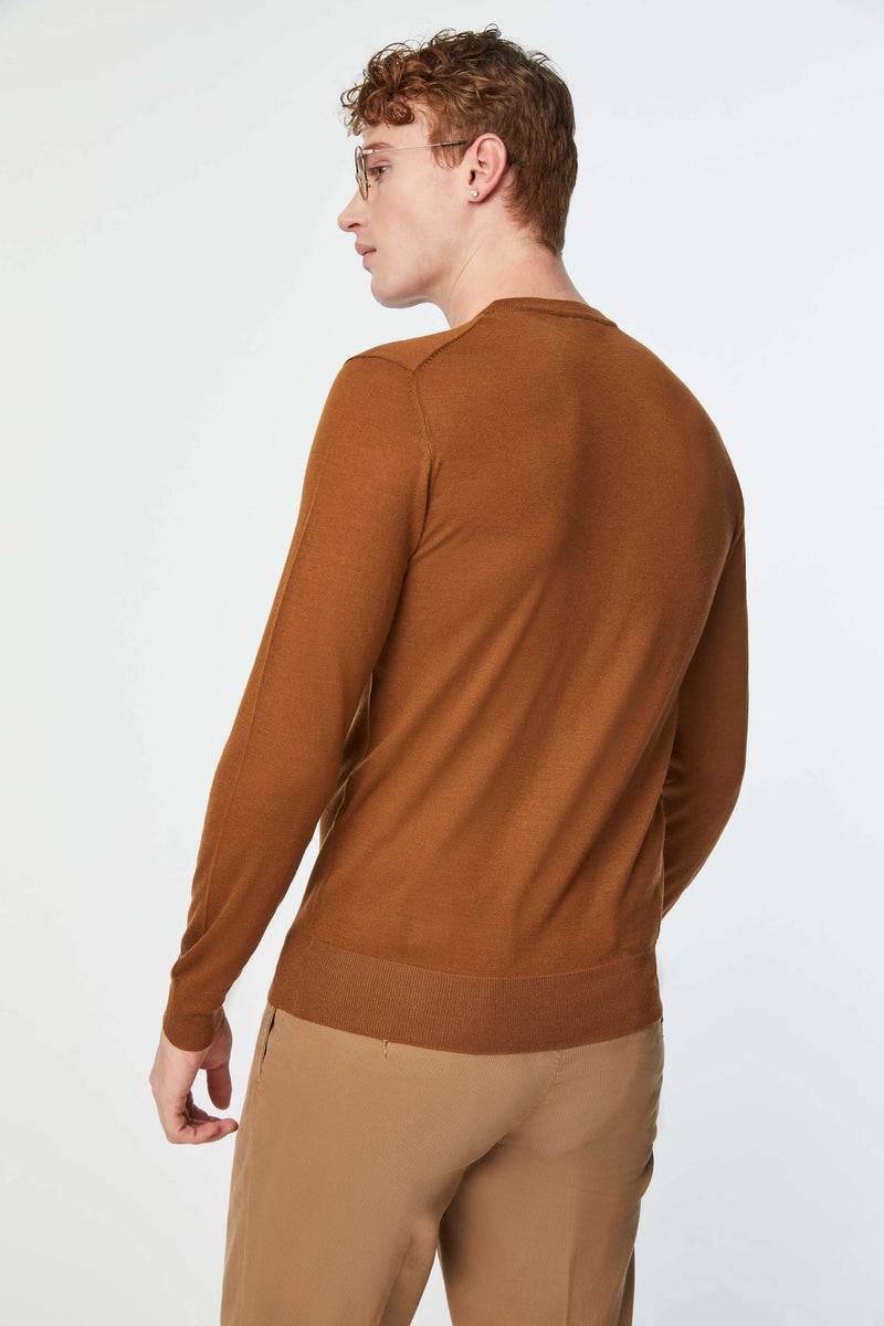 Lubiam Maglia girocollo leggera marrone bruciato Maglia girocollo leggera marrone bruciato Prezzo Ridotto