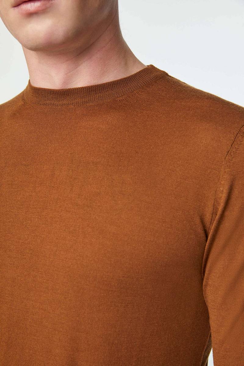 Lubiam Maglia girocollo leggera marrone bruciato Maglia girocollo leggera marrone bruciato Prezzo Ridotto