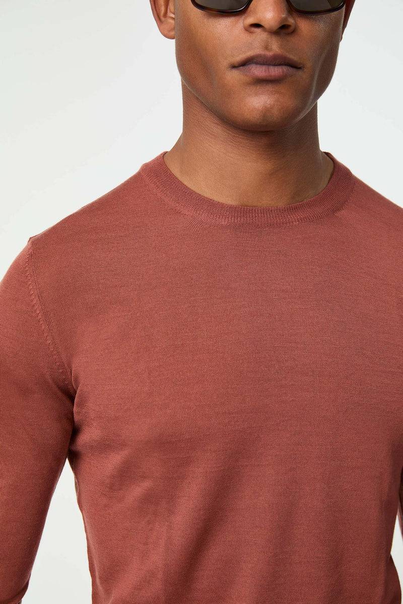 Lubiam Maglia girocollo leggera ruggine Maglia girocollo leggera ruggine Sottocosto