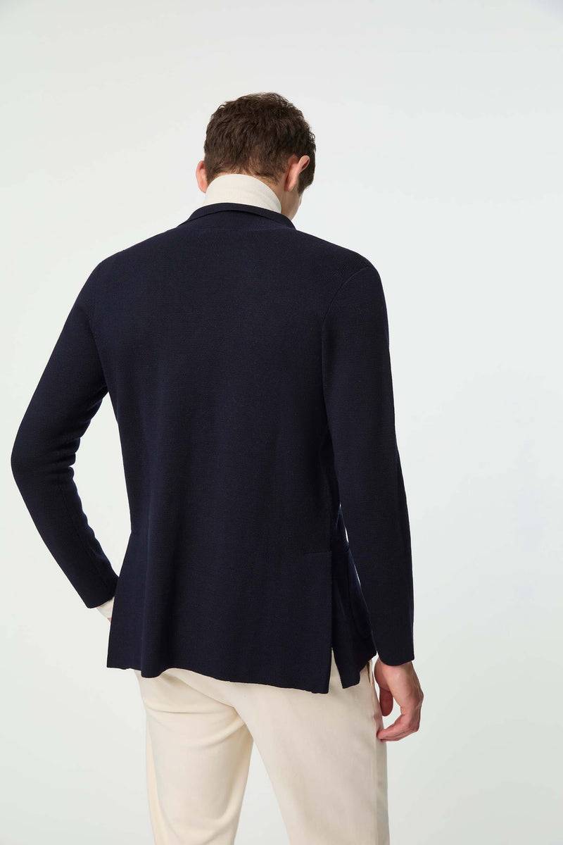 Lubiam Giacca JACK in maglia calata blu Giacca JACK in maglia calata blu Offerta