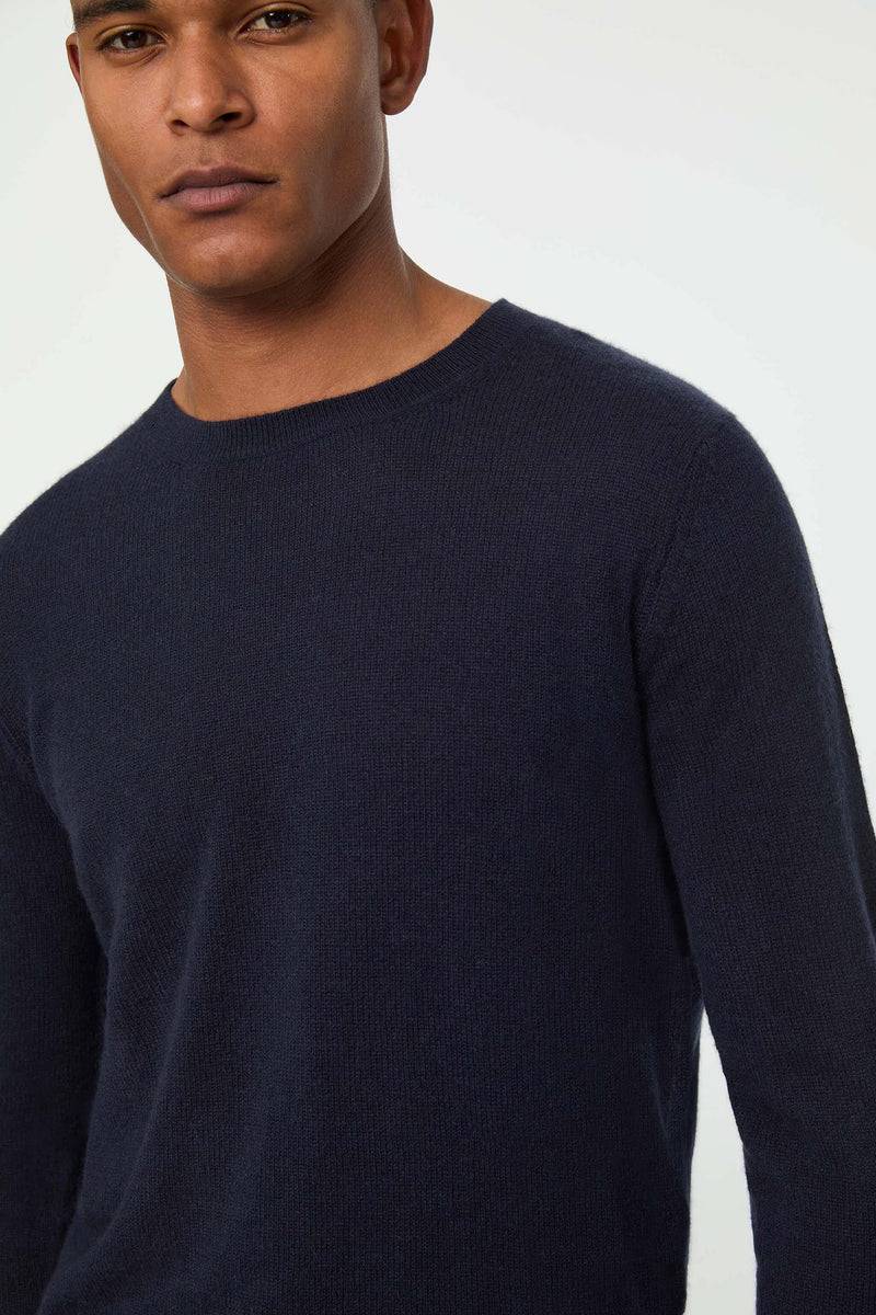 Lubiam Maglia girocollo blu avio in cashmere Maglia girocollo blu avio in cashmere Online