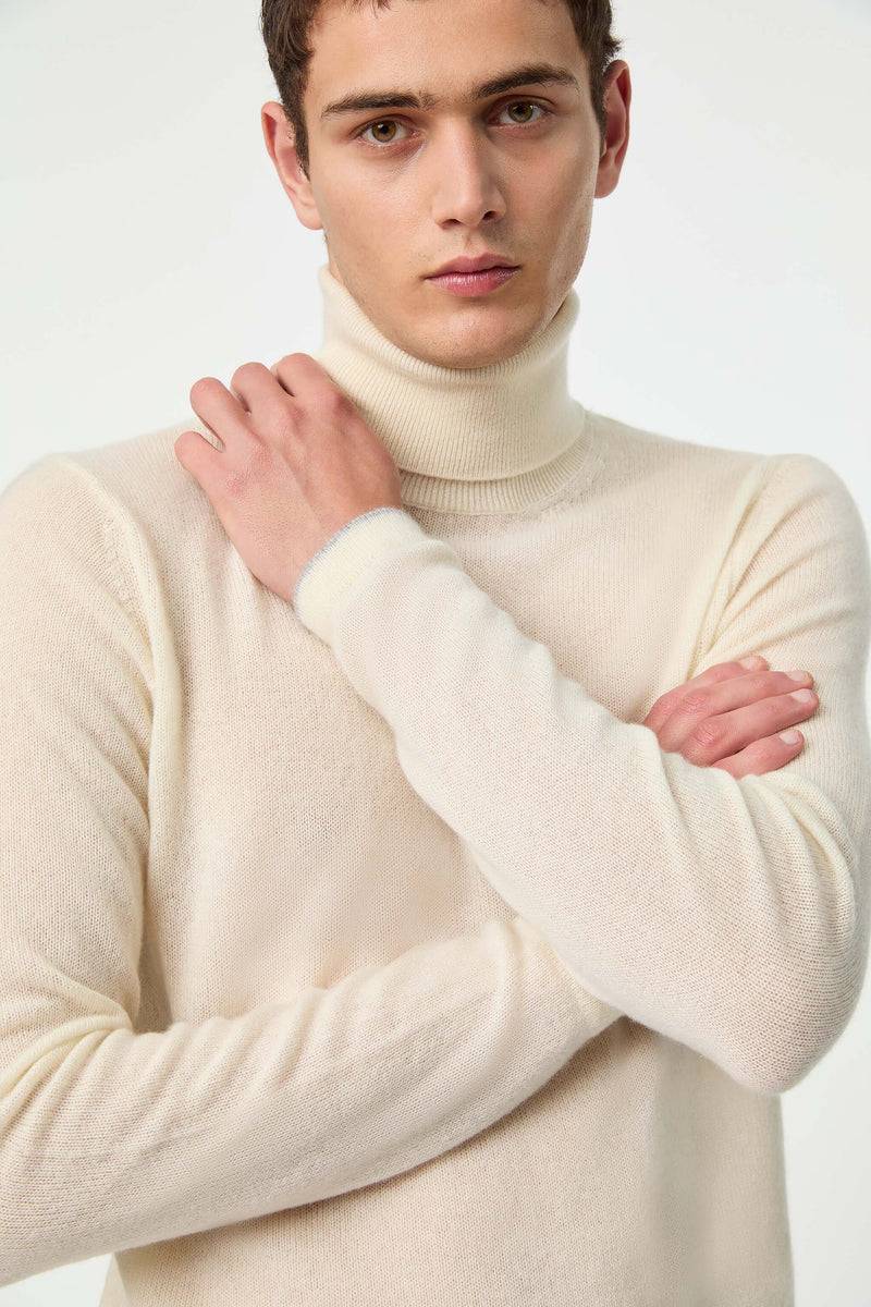 Lubiam Maglia dolcevita bianco latte in cashmere Maglia dolcevita bianco latte in cashmere Outlet