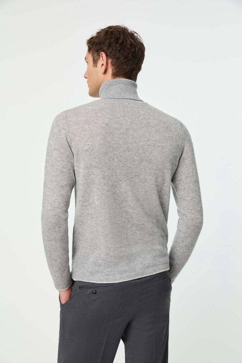Lubiam Maglia dolcevita grigio melange in cashmere Maglia dolcevita grigio melange in cashmere Offerte