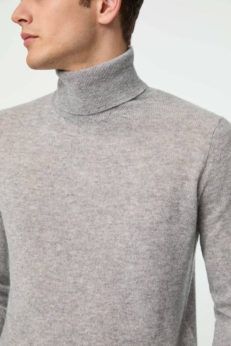 Lubiam Maglia dolcevita grigio melange in cashmere Maglia dolcevita grigio melange in cashmere Offerte
