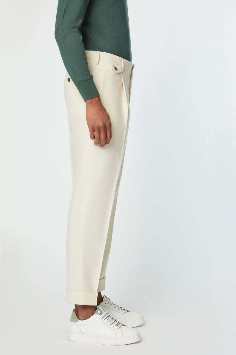 Lubiam Pantalone MILES bianco avorio Pantalone MILES bianco avorio Negozi Online