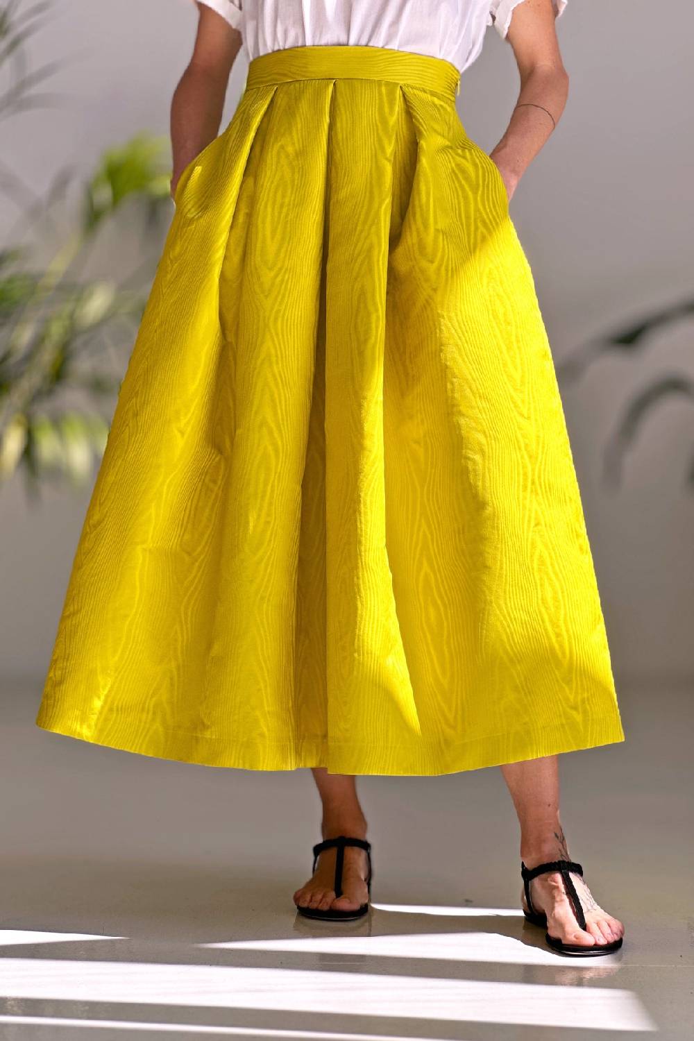 Lunatica Milano Gonna Moiré Yellow Economico